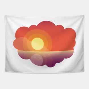 Sunset Cloud Landscape Summer Bubble Tapestry