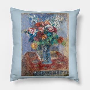 Bouquet de fluers  by Camille Pissarro Pillow