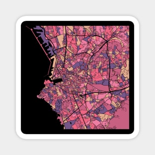 Marseille Map Pattern in Purple & Pink Magnet