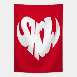 Show Love (white) Tapestry