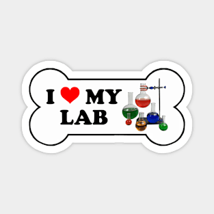 I Love My Lab Science Magnet