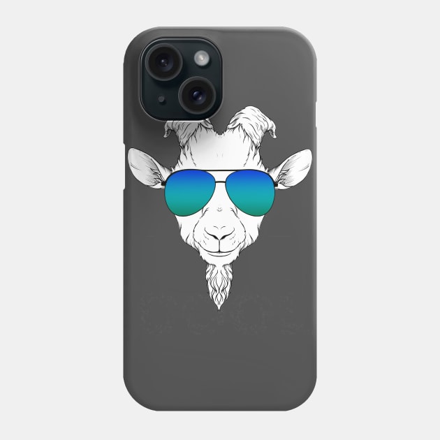 Goat with Sunglasses Phone Case by Fritz