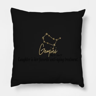 Gemini Constellation Quotes Astrology Sign Gold Foil Pillow