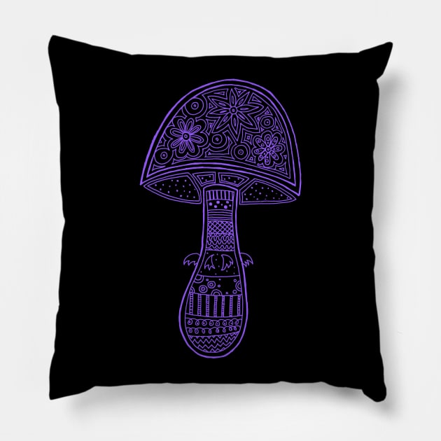 Psychedelish in lilac Pillow by JetAylor