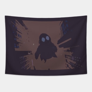 Abstract Masked Man Falling Tapestry