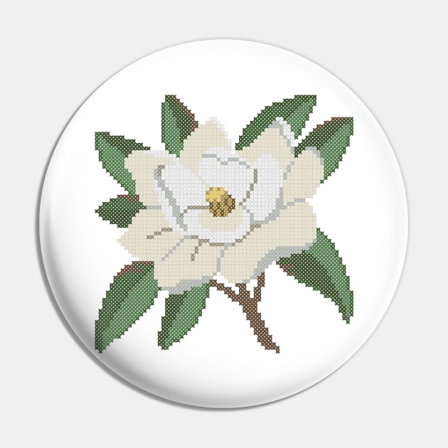 Louisiana Mississippi State Flower Magnolia Pin by inotyler