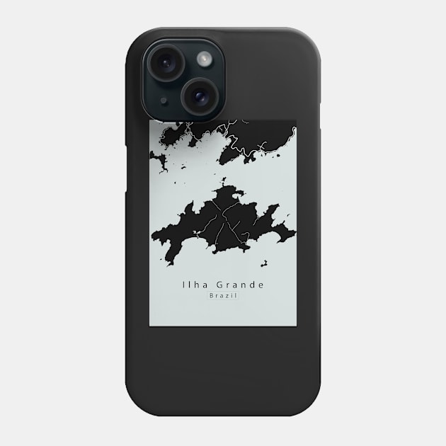 Ilha Grande Brazil Island Map Phone Case by Robin-Niemczyk