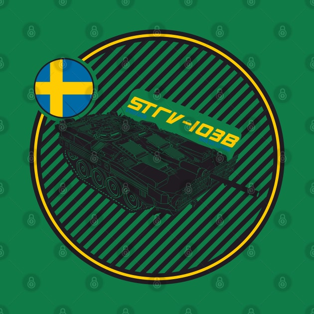 Strv-103B Swedish Main Battle Tank print on light by FAawRay