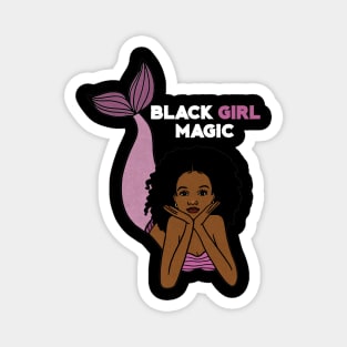 Black Girl Magic, Afro Mermaid Magnet