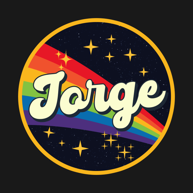 Jorge // Rainbow In Space Vintage Style by LMW Art