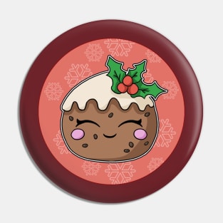 Happy Christmas Pudding Pin