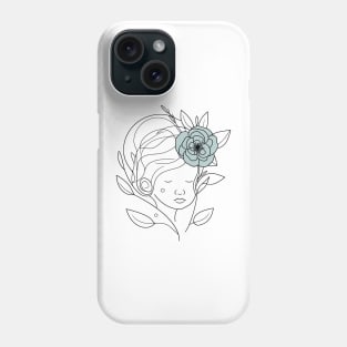 Flower girl outline Phone Case