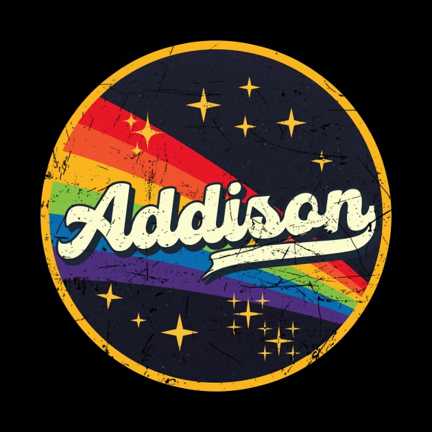 Addison // Rainbow In Space Vintage Grunge-Style by LMW Art