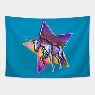 Abstract Unicorn Art Tapestry