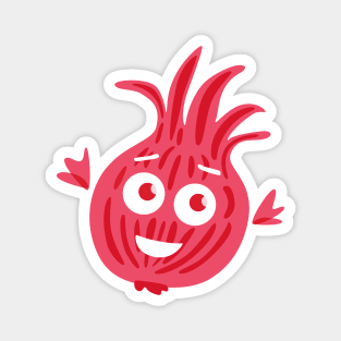 Kawaii Cute Red Onion Magnet