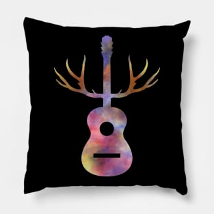 Hunter's Guitar with Antlers Pillow