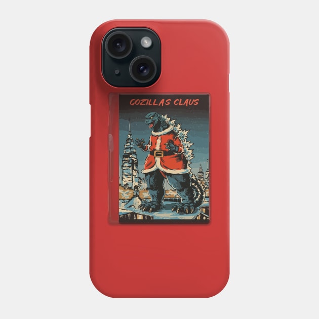 Godzilla Christmas Phone Case by Nolinomeg