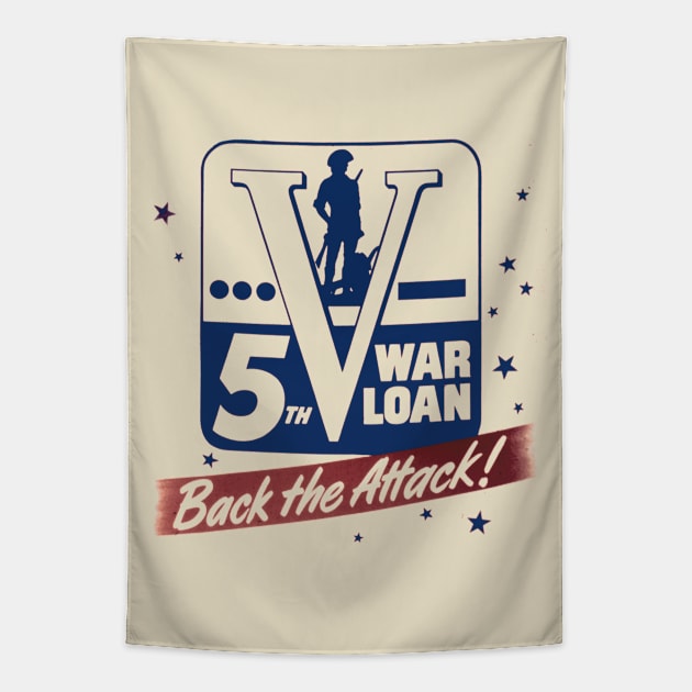 5th War Loan | World War 2 Propaganda Tapestry by Distant War