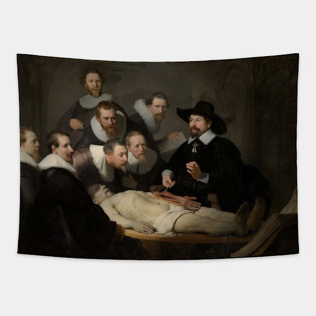 The Anatomy Lesson - Rembrandt Tapestry by KargacinArt