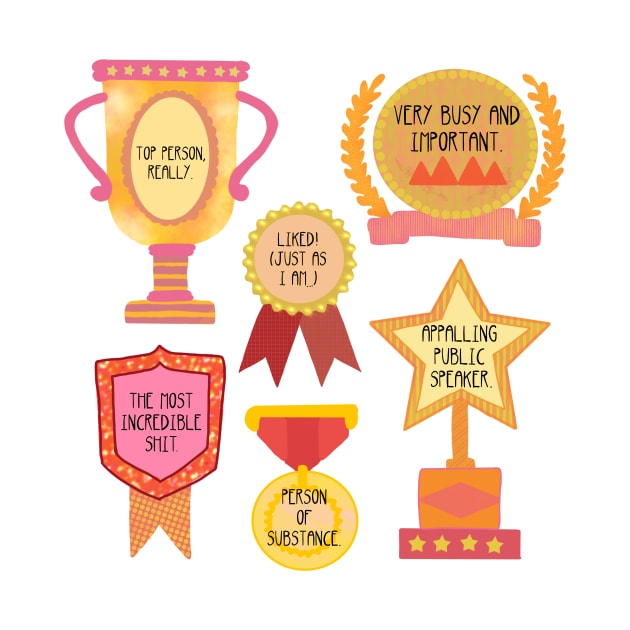 Bridget Jones inspirational trophies by rachaelthegreat