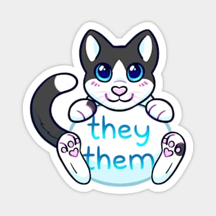 Kitty Pronouns - They/Them Magnet