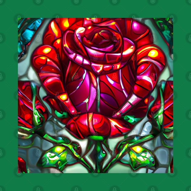 Stained Glass Rose by Chance Two Designs