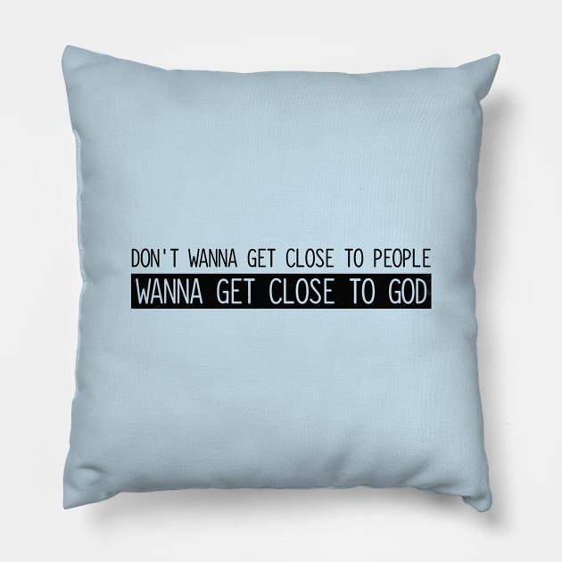 Introvert God Christianity Gifts For Women Men Kids Pillow by Freid