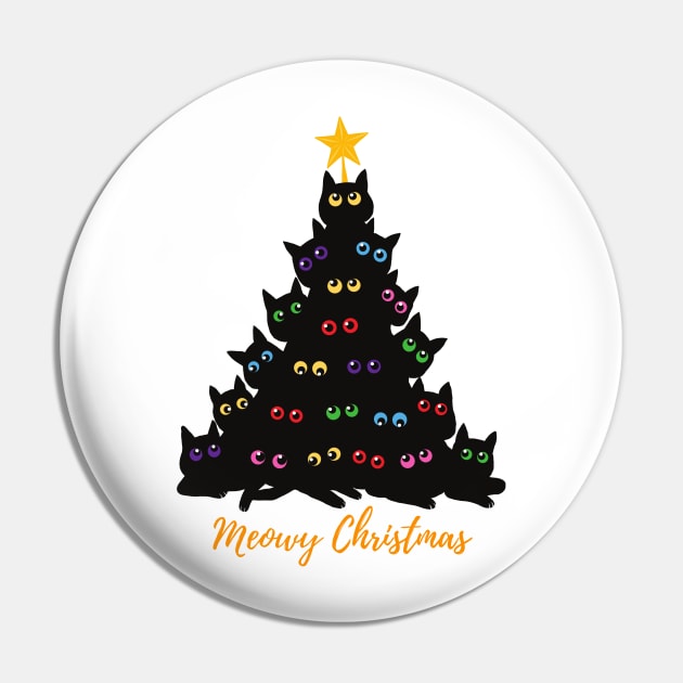 Meowy Christmas tree Pin by FunartsbyM