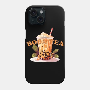 BOBA TEA - Bubble tea - green leaf and boba Phone Case