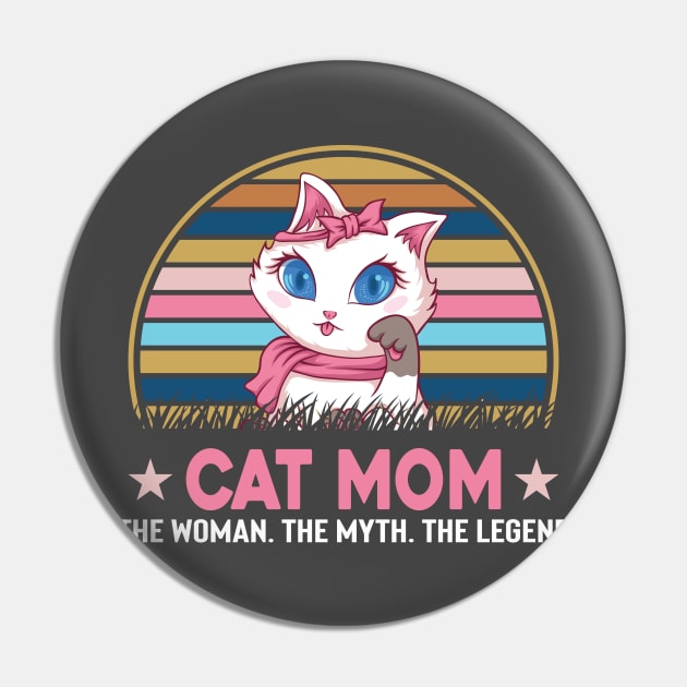 Cat Mom Pin by kimmieshops