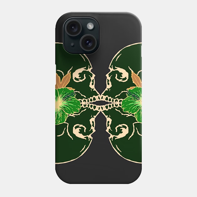 Skulls and Flowers Phone Case by RobertBretonArt