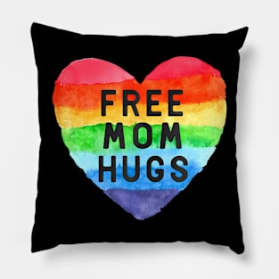 Free Mom Hugs LGBT Flag Gay Lesbian Pride Parades Pillow