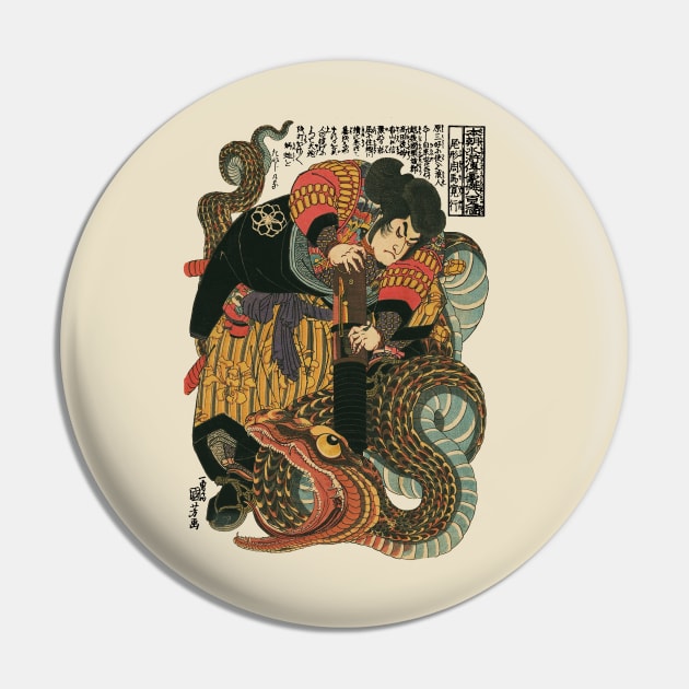 Samurai and monster serpent / Utagawa Kuniyoshi  ukiyoe art Pin by kanchan