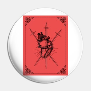 3 of swords tarot card Pin