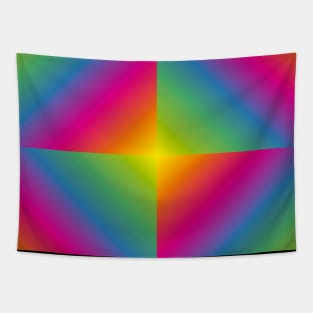 Rainbow Color Tile Pattern Seamless Tapestry