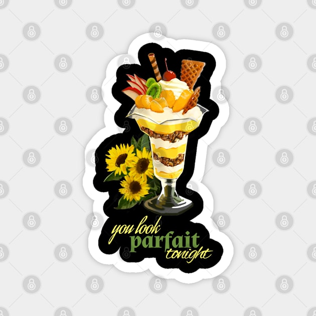 Lovely Yellow Parfait Magnet by Mamory-food