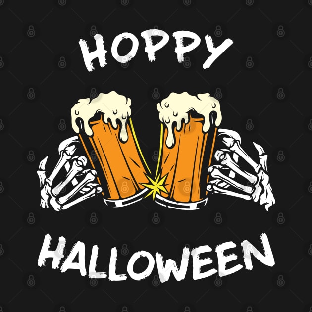 Hoppy Halloween: Funny Skeleton Hands With Beer by TwistedCharm