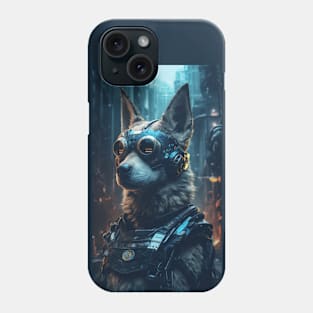 Cyborg Dog Portrait Phone Case