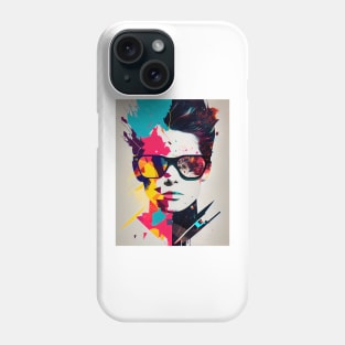 Modern pop art style woman portrait Phone Case