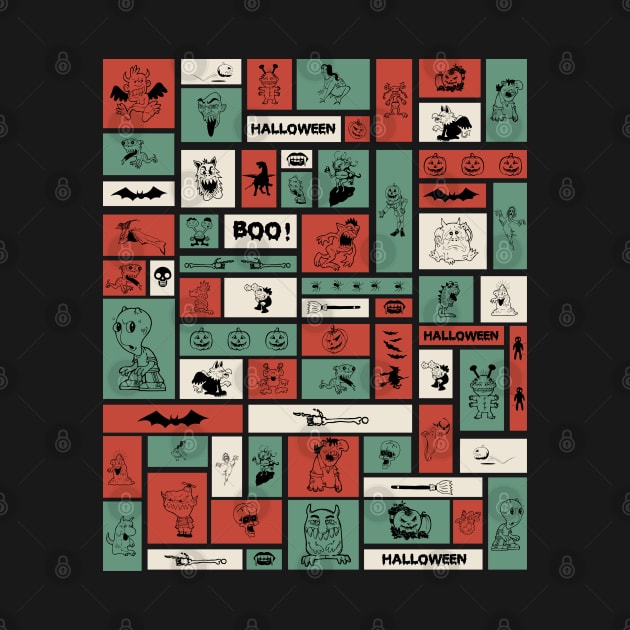 Spooky Halloween Retro Grid by All About Nerds