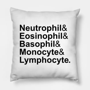 5 Types of White Blood Cells Pillow