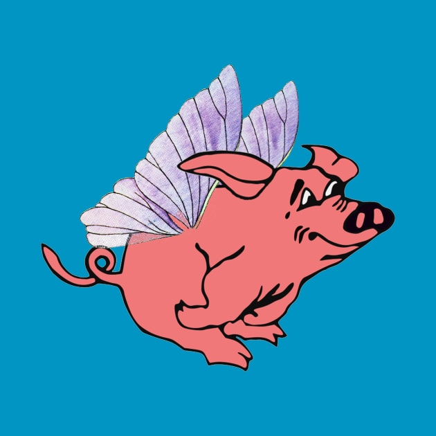 Pigs will fly funny cute by pickledpossums