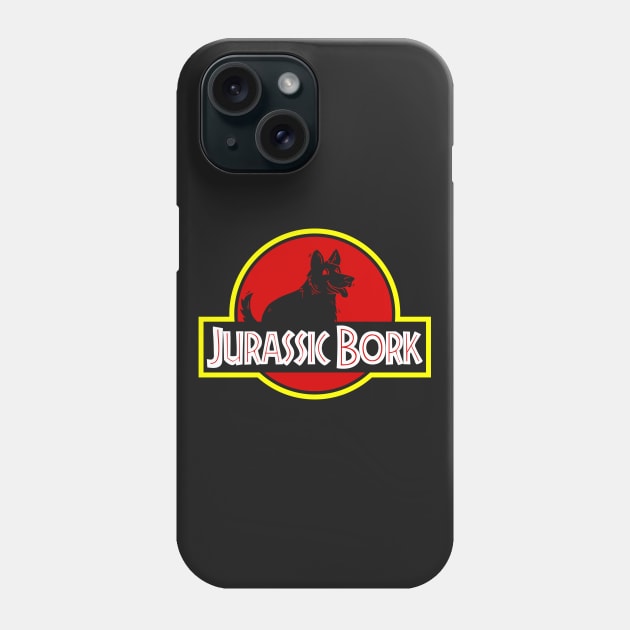 Jurassic Bork Phone Case by dumbshirts