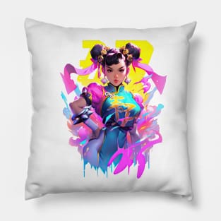 STREET FIGHTER - CHUN LI - ESPN | Gaming Anime Manga Hot Bossy Girl Cute Girl | PROUD OTAKU Pillow