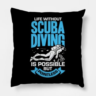 Scuba Diving Sport Diver Gift Pillow