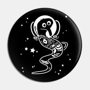 Worm on a String Magic Astronaut Designs - Wormstronaut in Outer Space Pin