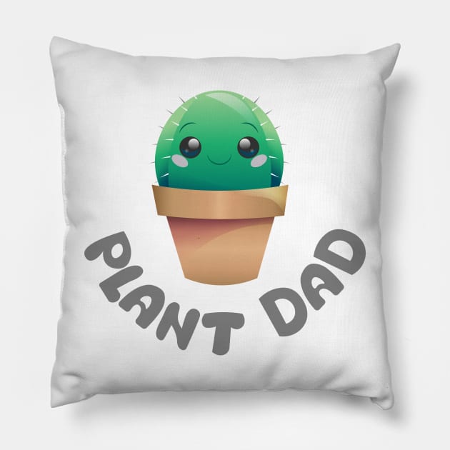 Plant Dad Cactus Pillow by spookpuke