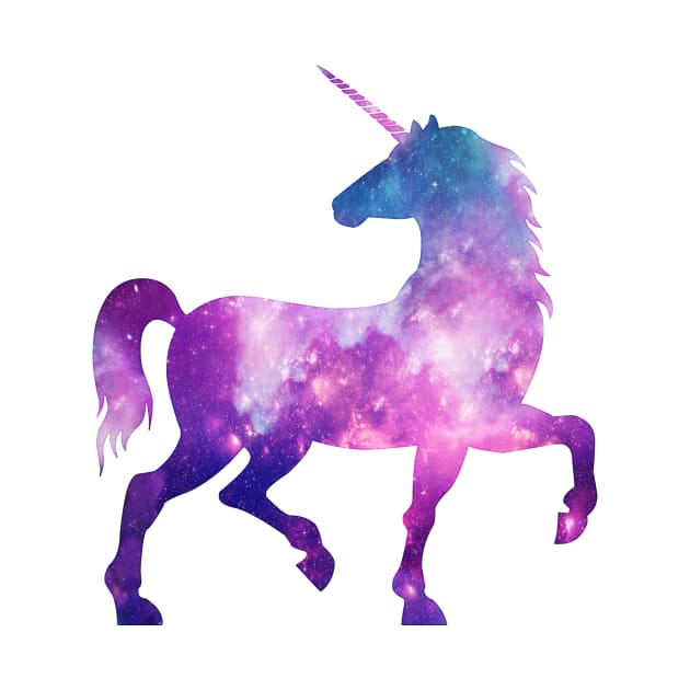 Watercolor cosmic galaxy unicorn by SouthPrints