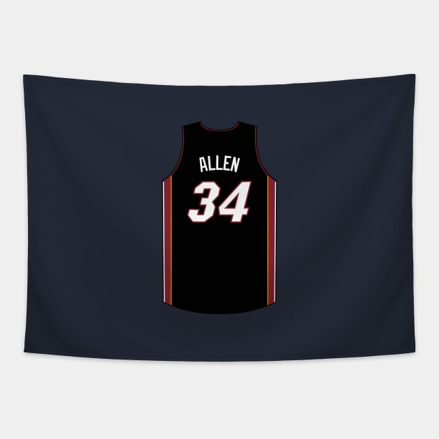 Ray Allen Miami Jersey Qiangy Tapestry by qiangdade