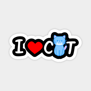 I love cat catlover Magnet